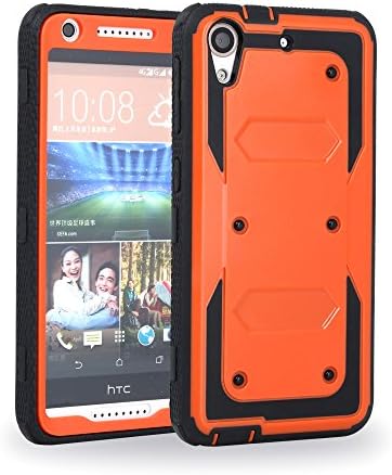 HTC Desire 626 626s Case, CASEPLAY [Shock Absorption] With [Built in Screen Protector] ShockProof Hard [Impact Resistant] Scratch Resist Protective Case for HTC Desire 626 626s (Orange)