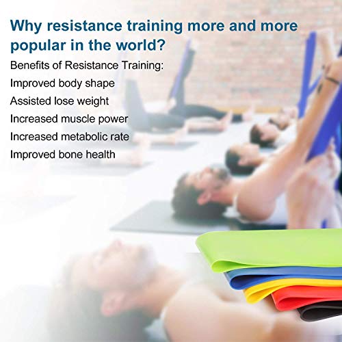 image for TOPLUS Resistance Bands, Exercise Bands, Set of 5 Exercise Loops Worko