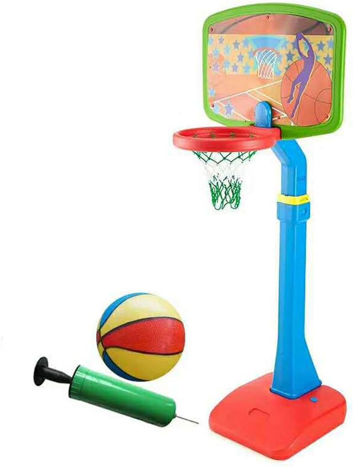 YGBH Indoor Kids Basketball Stand, Adjustable Portable Backboard Hoop Net Set 1.6M(5.2Ft) With Large Ball Stand Base Suitable for Outdoor Garden Girls Boys Gifts
