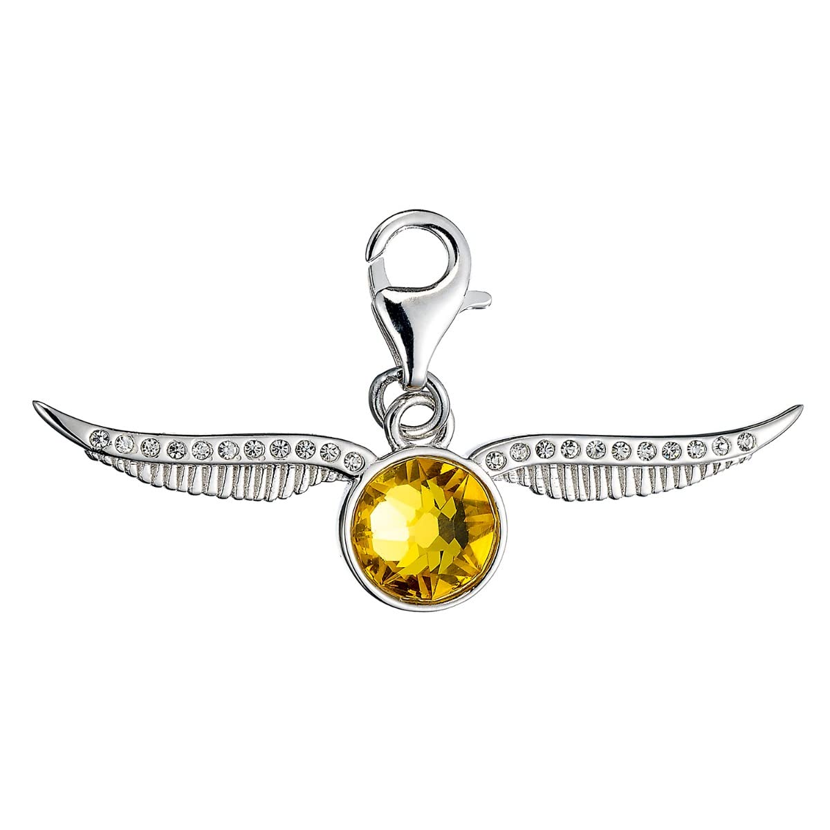 Harry Potter Golden Snitch Clip on Charm with Crystals Elements by The Carat Shop