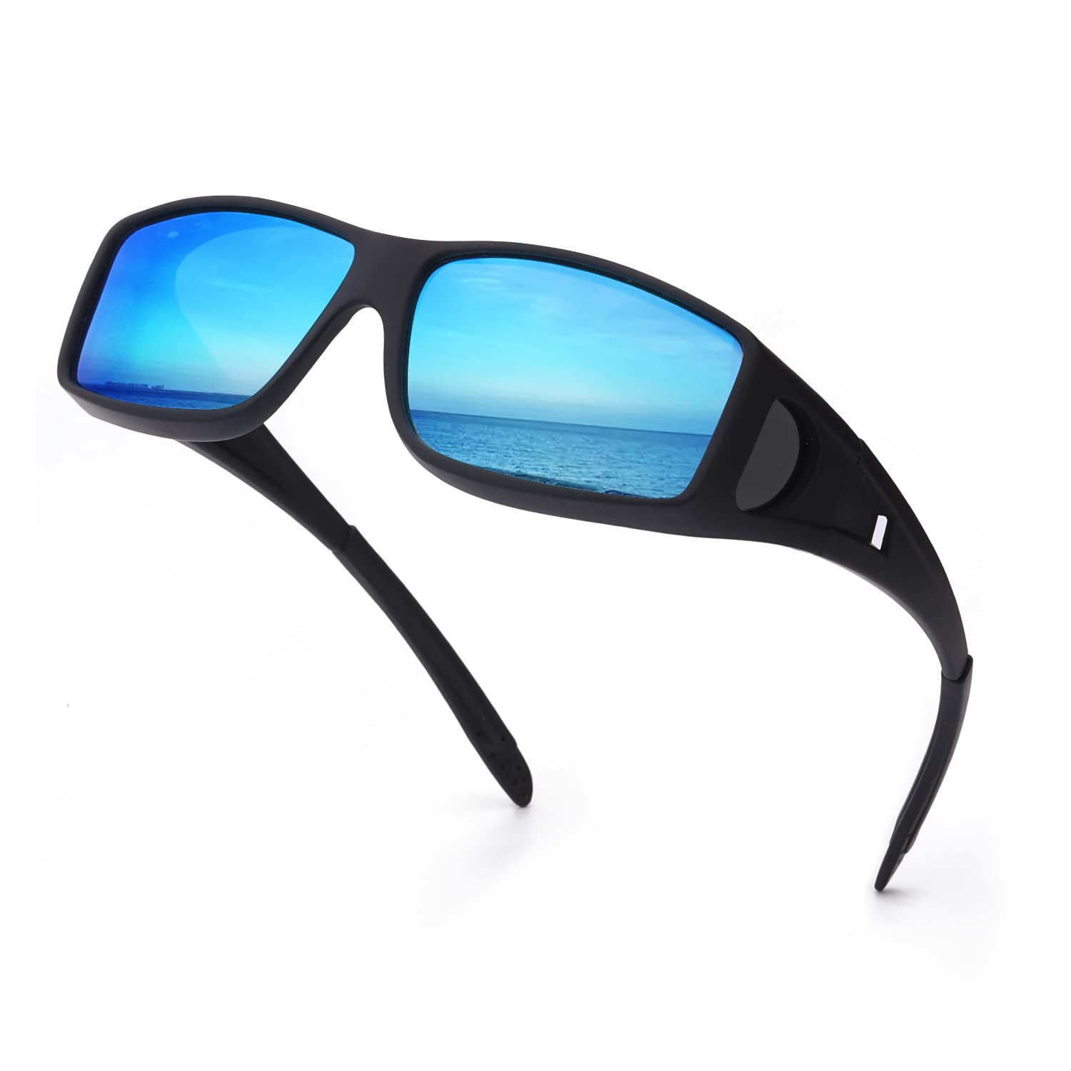 Photo 1 of IGnaef Fit Over Glasses Sunglasses for Men Women Polarized Wrap Around Sunglasses to Wear Over Glasses with UV Protection