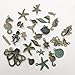 55 PCS Marine Life Charms Collection - Starfish Seashells Conch Sea Horse Octopus Mermaid Dolphin Charms Pendants (Bronze HM69)