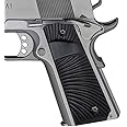 Cool Hand 1911 G10 Grips Full Size for Kimber, Colt, Rock Island, Springfield, Taurus Pistol, Black Screws Included, Big Scoop, Ambi Safety Cut, Sunburst Texture