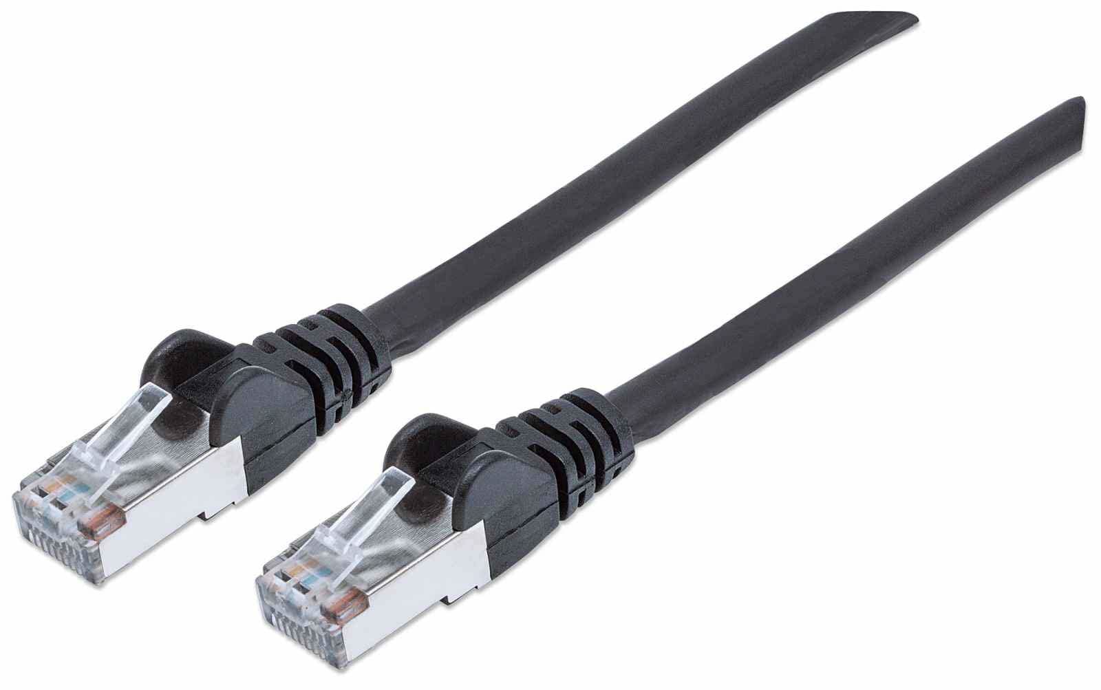 Intellinet Network Patch Cable, Cat7 Cable/Cat6A Plugs, 20m, Black, Copper, S/FTP, LSOH / LSZH, PVC, RJ45, Gold Plated Contacts, Snagless, Booted, Polybag