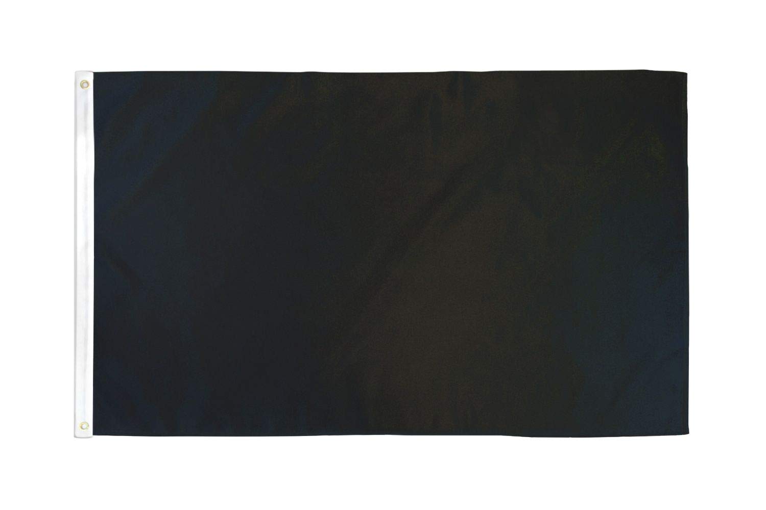 AZ FLAG - Plain Black Flag - 3x5 Ft - 100D Polyester Solid - Color Banner with Two Metal Grommets - Fade Resistant - Vivid Colors - 3' x 5' Feet - 150x90 Cm — image 1
