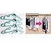 Ogrmar 60PCS Hanger Connector Cascading Curve Hook Give You The Extra Closet Space (Black)