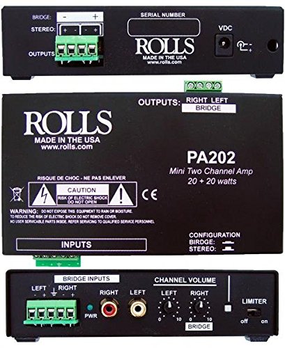 Rolls PA202 20W Class-D Mini Stereo Amplifier