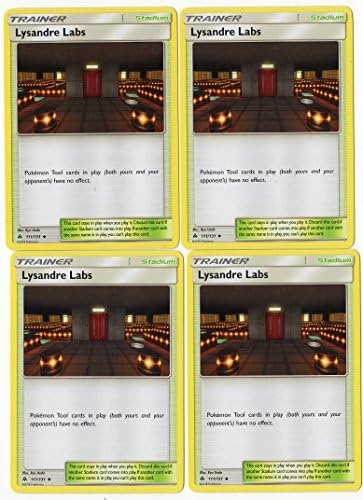 POKEMON - TRAINER SET - LYSANDRE LABS 111/131 - SUN MOON FORBIDDEN LIGHT - 4 CARD LOT
