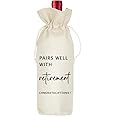 Socive Retirement Wine Bag, Retirement Gifts Wine Bags, Pairs Well With Retirement, Gift for Him or Her, Retirement Gifts Leaving Gifts for Colleagues Best Friends Coworkers Boss Nurse Teachers