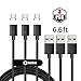 NetDot Gen7 Nylon Braided USB-C Magnetic Fast Charging Cable Compatible with Type-C Smartphone(6.6ft /3 Pack Black)
