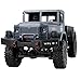 Graces Dawn Remote Control Car, Terrain RC Cars, Electric Remote Control Off Road Military Truck, 1/16 2.4G 4WD Off-Road RC Military Truck Rock Crawler Army Car (Gray)