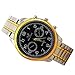 2013newestseller White Luxury Men Classic Stainless Steel Gold Dial Quartz Analog Bangle Wrist Watch