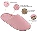 UltraIdeas Comfort Knitted Cotton Slippers for Men and Women Washable Flat Closed Toe Ultra Lightweight Indoor Shoes with Non-Slip Sole (M /7-8 B(M) US, Pink)