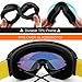 Juli Ski Goggles,Winter Snow Sports Snowboard Goggles with Anti-Fog UV Protection Interchangeable Spherical Dual Lens for Men Women & Youth Snowmobile Skiing Skating Gold