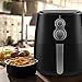 Air Fryer, 4.2QT Air Fryers w/Accessories Cookbook, Grill Rack and Tongs Black