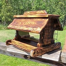Amazon Com Large Hanging Cedar Wood Fly Through Platform Bird Or