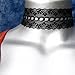 Twilight's Fancy Wide Scalloped Galoon Black Lace Choker Necklace -- Size Small