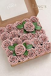 Ling's Moment Flowers 50pcs Dusty Rose Artificial