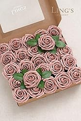 Ling's Moment Roses Artificial Flowers 25pcs