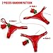 Pack of 2 Sexy T-Back Panties for Women. One Size Fit All Underwear Wrap in Rose Flower Shape with Gift Box and Valentine Card. Perfect as Gag and Surprise Valentine Lingerie Gift.