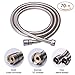 Charmingwater 70 Inch Shower Hose, Explosion-proof Long Double Stainless Steel Replacement Shower Hose with Brass Fittings, Brushed Nickel