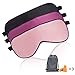Sleep Mask Pack of 3, LIANSING Silk Eye Mask for Sleeping Lightweight & Comfortable Sleeping Mask for Women Men Kids, Night Eye Shades Blindfold with Adjustable Strap (BPL)