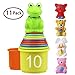Homder The First Years Nesting & Stacking Up Cups with Numbers & Animals for Kids Toddlers Early Educational Stacker Toys,11 Pack