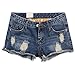 Blostirno Women's Denim Shorts Cuffed Short Jeans Pants