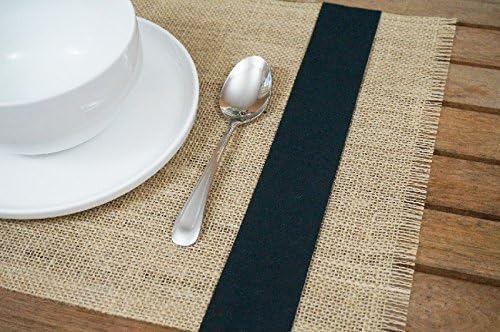 Burlap Placemat With Cotton Ribbon, Set of 4