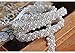 QueenDream Elegant Wedding Silver Rhinestone Applique with Pearls 2yards