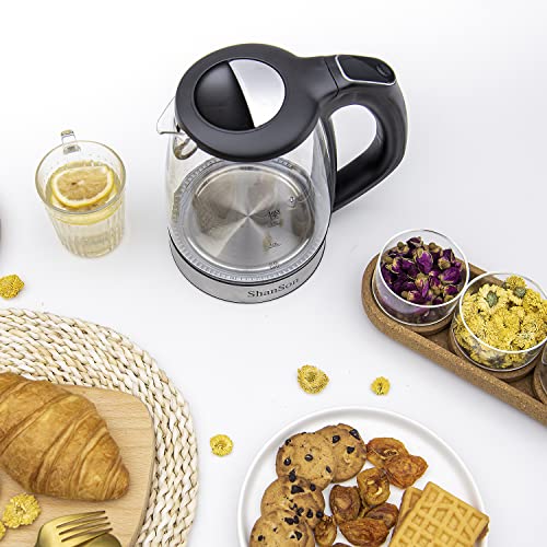 ShanSon 1.7L Electric Glass Kettle1500W Temperature control Fast Water
