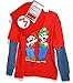 Nintendo Super Mario Boys' Long Sleeve T-Shirt With Beanie (Medium)