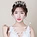DAXI Bridal Headband Crown Sparkling Crystal Rhinestone BRIDE Elegant Tiara Headpiece for Wedding Party