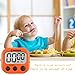 WECKEW Digital Kitchen Timer, Cooking Timer, Large Display, Strong Magnet Back, Loud Alarm, Timer Memory Recall Function, Count up Countdown Timer for Kids Baking Exercise Game (2 Pack Orange)
