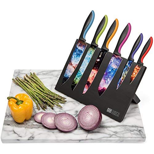 Magnetic Kitchen Knife Block - BEHOLD by Chef's Vision - Free Standing Knife Set Holder - Stylish Black Kitchen Knife Display - Ideal For Color Knives - Magnetic Stand For Beautiful Kitchen Decor - Thumbnail 6