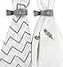 Kura Baby Muslin Swaddle Blanket 2 Pack Set with Stroller Clips, Grey/White 45x45