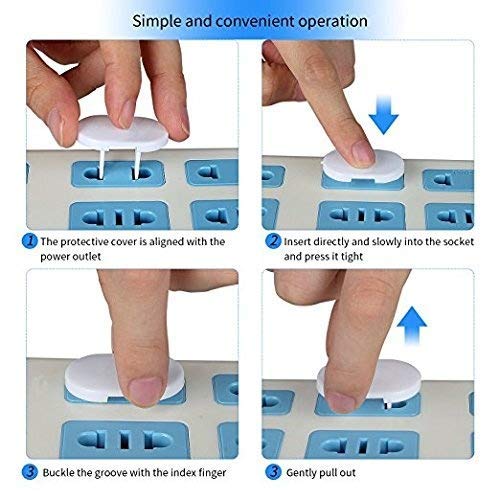 LoveInUSA 20 PCS Secure Press Plug Protectors Outlet Plugs Child Baby Safety Outlet Covers