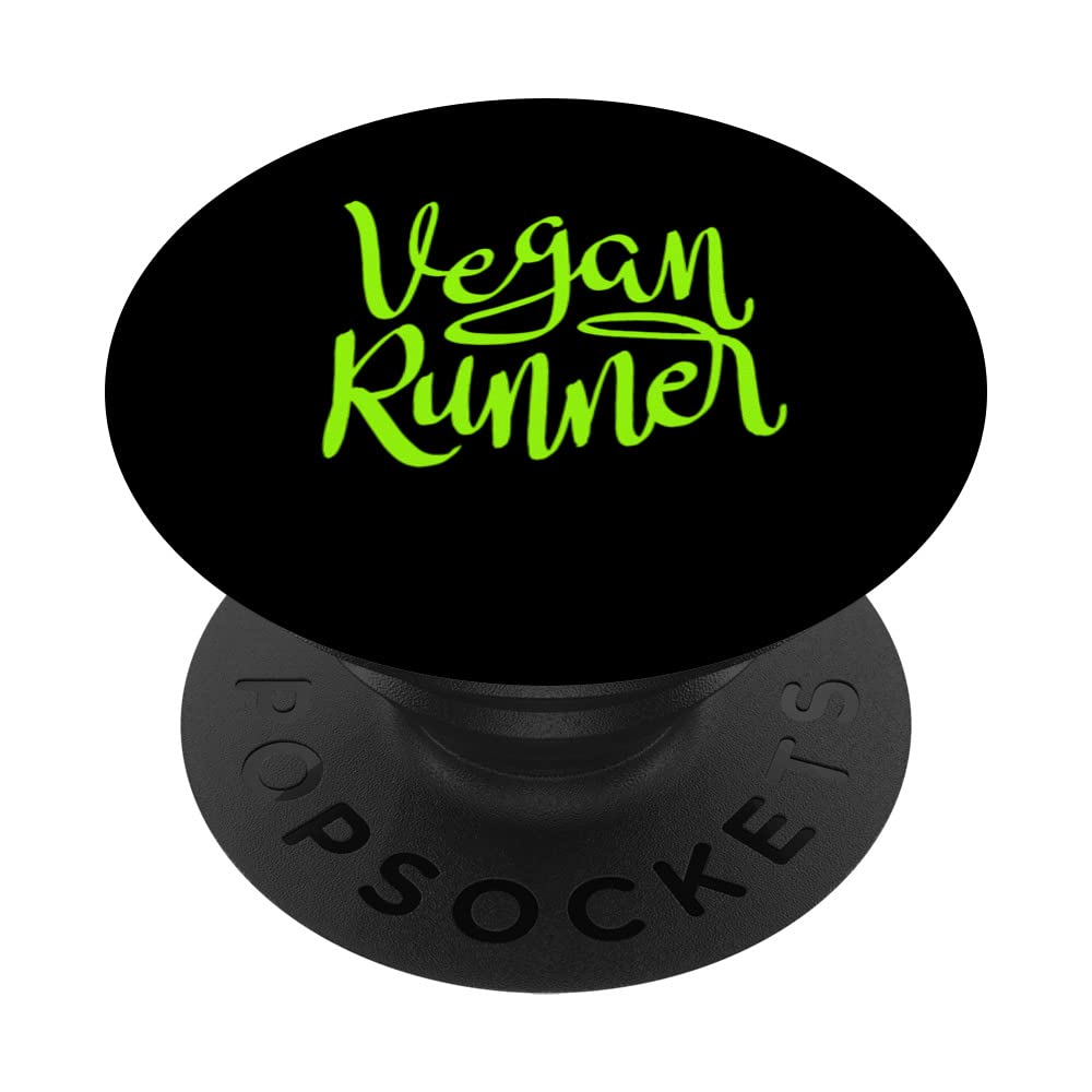 Vegan Runner - Plant Based Athlete Quote Running Run Saying PopSockets Swappable PopGrip