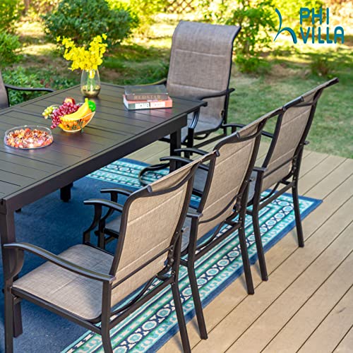 Patio Dining Sets PHI VILLA 9-Piece Metal Patio Outdoor Dining Set