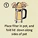 Caffi Paper Coffee Filters for 4 to 8 Cup French Press - 100 Pack