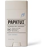 PAPATUI by Dwayne Johnson Aluminum-Free Deodorant for Men | Odor Protection, Moisture Absorption, Skin Nourishing Formula | Lush Coconut | 2.6oz