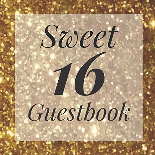 Sweet 16 Guestbook: Signing Book with Photo Space and Gift Log - Party Guest Book Birthday