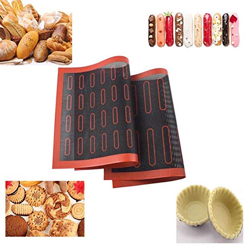 image for VAlink Silicone Baking Mat 18/44 Eclair Pizza Pastry Non Stick Liner M