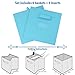 Royexe - Storage Cubes - (Set Of 6) Storage Baskets | Features Dual Handles & Label Window with 10 Label Cards | Cube Storage Bins | Foldable Fabric Closet Shelf Organizer (Blue)