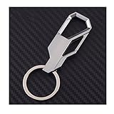 Iuhan® Fashion Black Keyfob Car Keyring Keychain Key Chain Ring Men's Business Style (White)