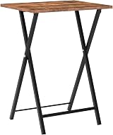 HOOBRO Side Table 2 Set Folding Tables Industrial Rustic Brown EBF25BZ01 view 5