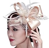Netting Fascinator Bridal Hair Clip Feather Headpieces Wedding Headwear