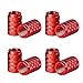 EBOOT Tire Stem Valve Caps Aluminium Car Dustproof Caps Tire Wheel Stem Air Valve Caps, 8 Pieces (Red)