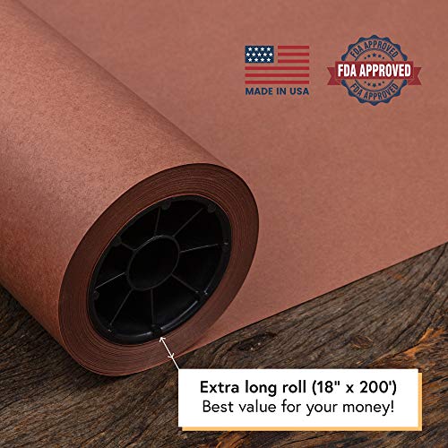 Pink Butcher Paper for Smoking Meat - Peach Butcher Paper Roll 18 by 200 Feet (2400 Inches) - USA Made, Fda Approved