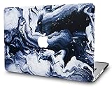 KECC Laptop Case for MacBook Air 13" Plastic Case Hard Shell Cover A1466 / A1369 (Black Grey Marble)